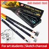 SAKURA 1/2/3Pcs Profession Charcoal Wooden Pencil Set Sketch Drawing Soft/Medium/Hard Wood Pencils Artist Student Art Supplies 2