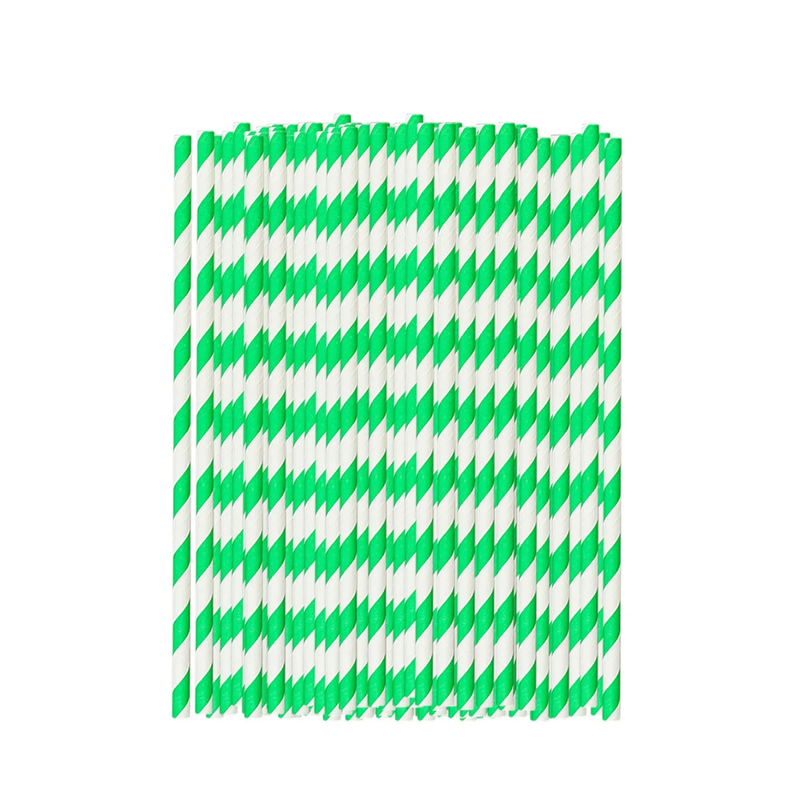 100pcs Disposable Stripes Straws Paper Drinking Straws Biodegradable Colorful Striped Straw Kids Birthday Party Decoration
