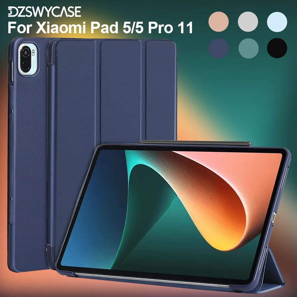 Sleek Lightweight Tablet Case with Auto Wake/Sleep, Smooth Front and Flexible Back