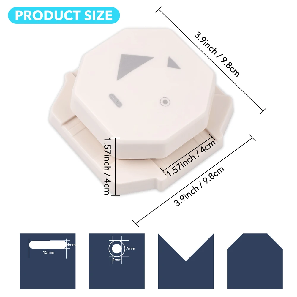 4-in-1-Ecketikettenstanzer, 4 Formen, Eckstanzer für Etiketten, machen Sie die schönsten Etiketten/Tickets für DIY-Papierkartenherstellung, Scrapbooking – Detail 13