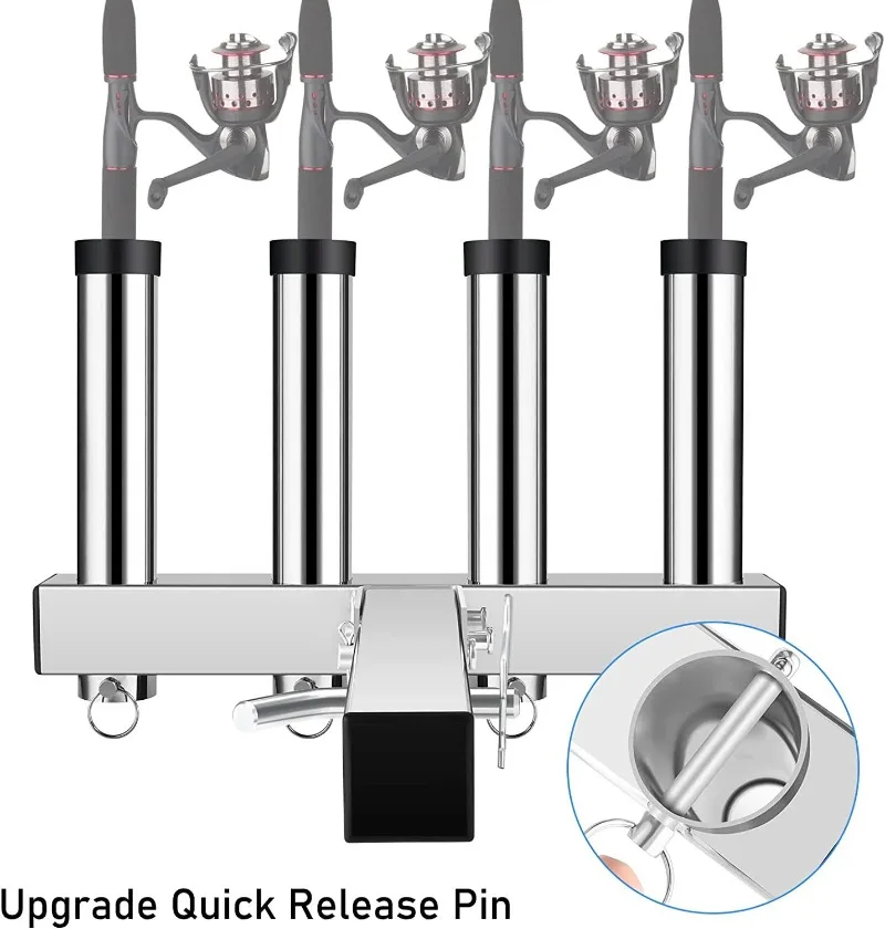 Suspension Car Rod Holder Rod Holder Set Hitch Fishing Rod Holder