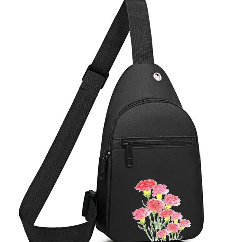 Neutral Square Chest Bag for Men and Women Travel