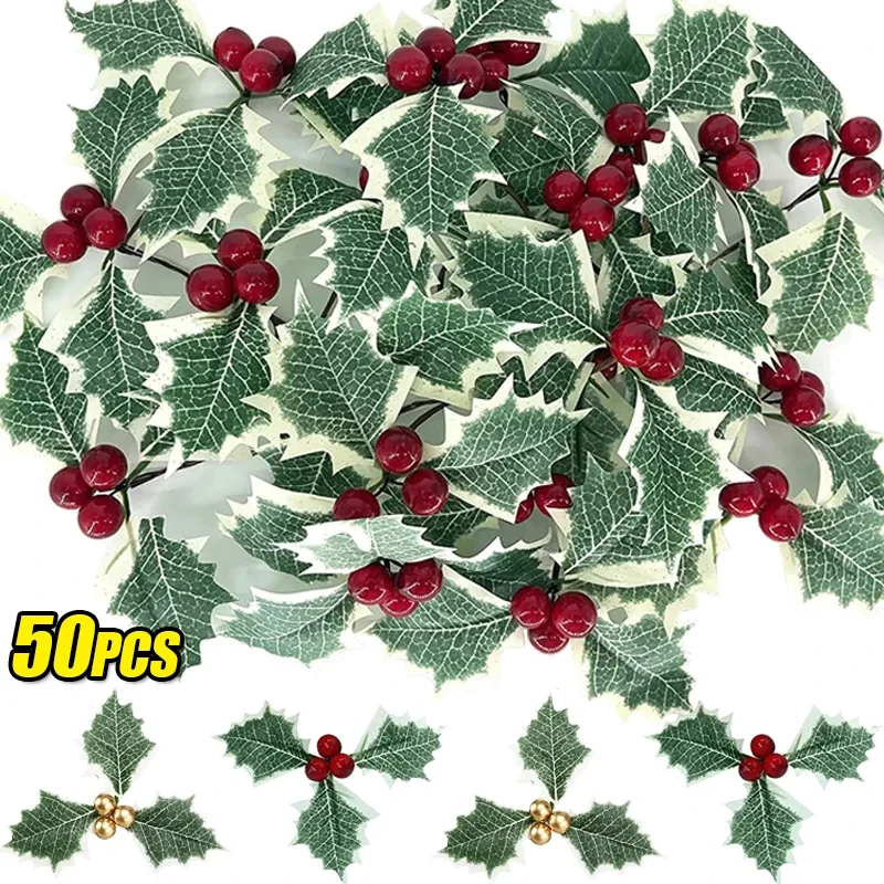 Ramas De Bayas Rojas Artificiales Navidad – 20 Tallos Con Efecto Nieve, Para Coronas, árboles Y Decoración Invernal