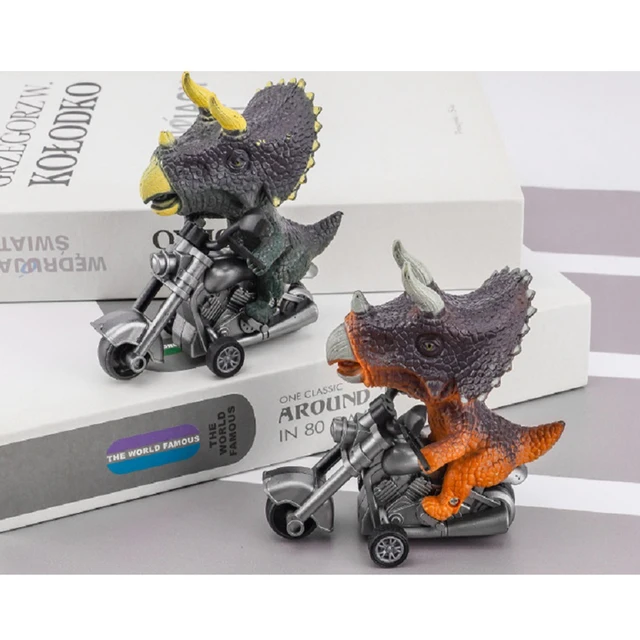 Inertia Dinosaur Riding Motorcycle Toy Animal Model Pull Back Car Toy Action Figure Powered Motor Toys For Children's Day Gifts - Image 4