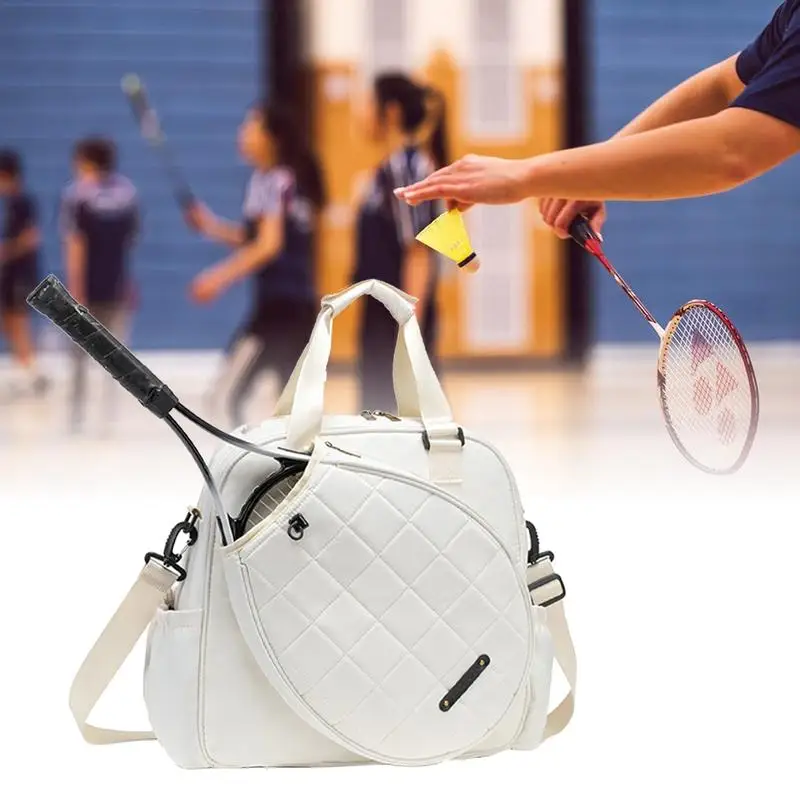 Womens Tennis Bag Large Capacity Badminton Bag Multifunctional Adult Tennis Bag With Adjustable Strap For Outdoor Fitness Travel 3