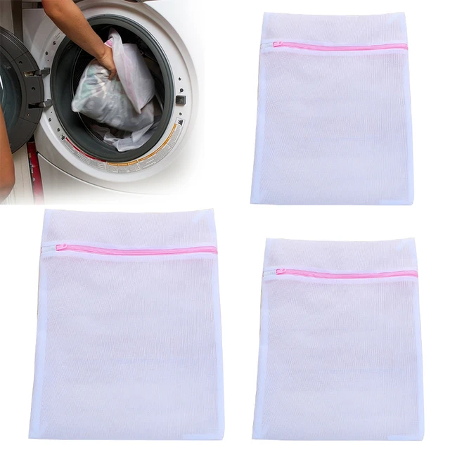 4pcs Sacs de Lavage en Maille Filet à Linge Double Couche Sacs pour Machine  à Laver Sac de Blanchisserie de Voyage pour sous-Vêtements, Soutien-Gorge