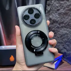 Custodia Soft TPU Trasparente con Supporto a Anello e Protezione Magnetica