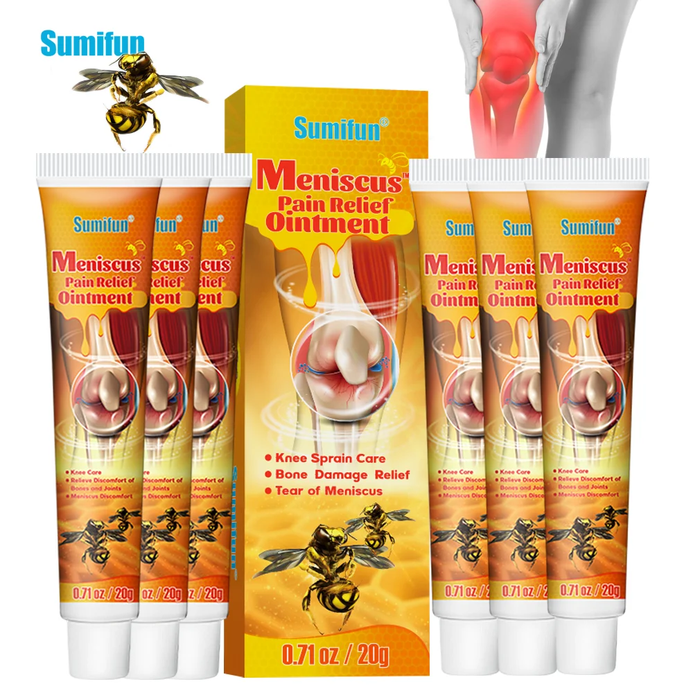 Knee Pain Relief Cream Pain Relief Cream 5Pcs Bee Venom Analgesic Ointment
