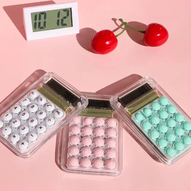 학생용 휴대용 투명 전자 계산기