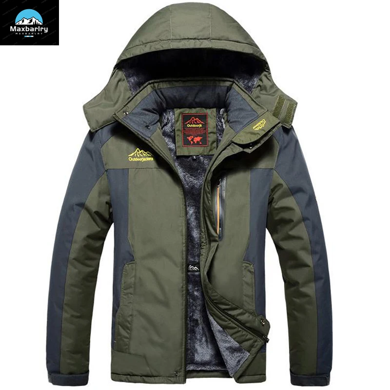 Veste polaire épaisse hiver pêche homme - Parka rétro imperméable - Coupe-vent alpinisme chasse
