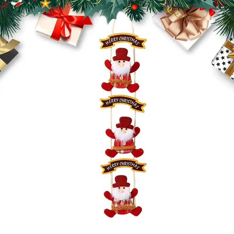 

Christmas Ladder Climber Universal Cute Cartoon Ladder Decor Reusable Climbing On Rope Ladder Ornament Flexible Christmas Tree