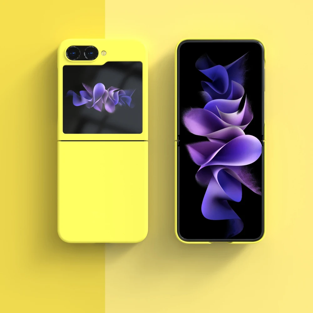 Liquid Silicone Phone Case with Hard TPU Bumper - Durable Protective Cover for Samsung Galaxy Z Flip Series