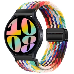 Woven Nylon Breathable Smartwatch Strap, 22mm/20mm, Universal Fit for 22mm (Official rainbow)