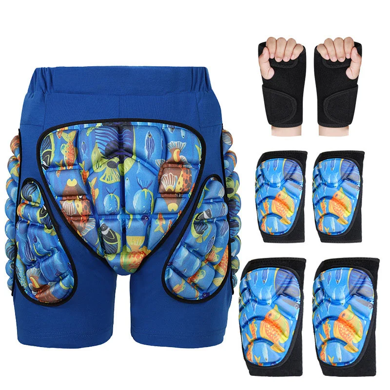 Roller Skates Skateboard Protector Adult Child Sport Skiing Safety Protective Shorts Armor Pad Hip Palm Knee Elbow Protector