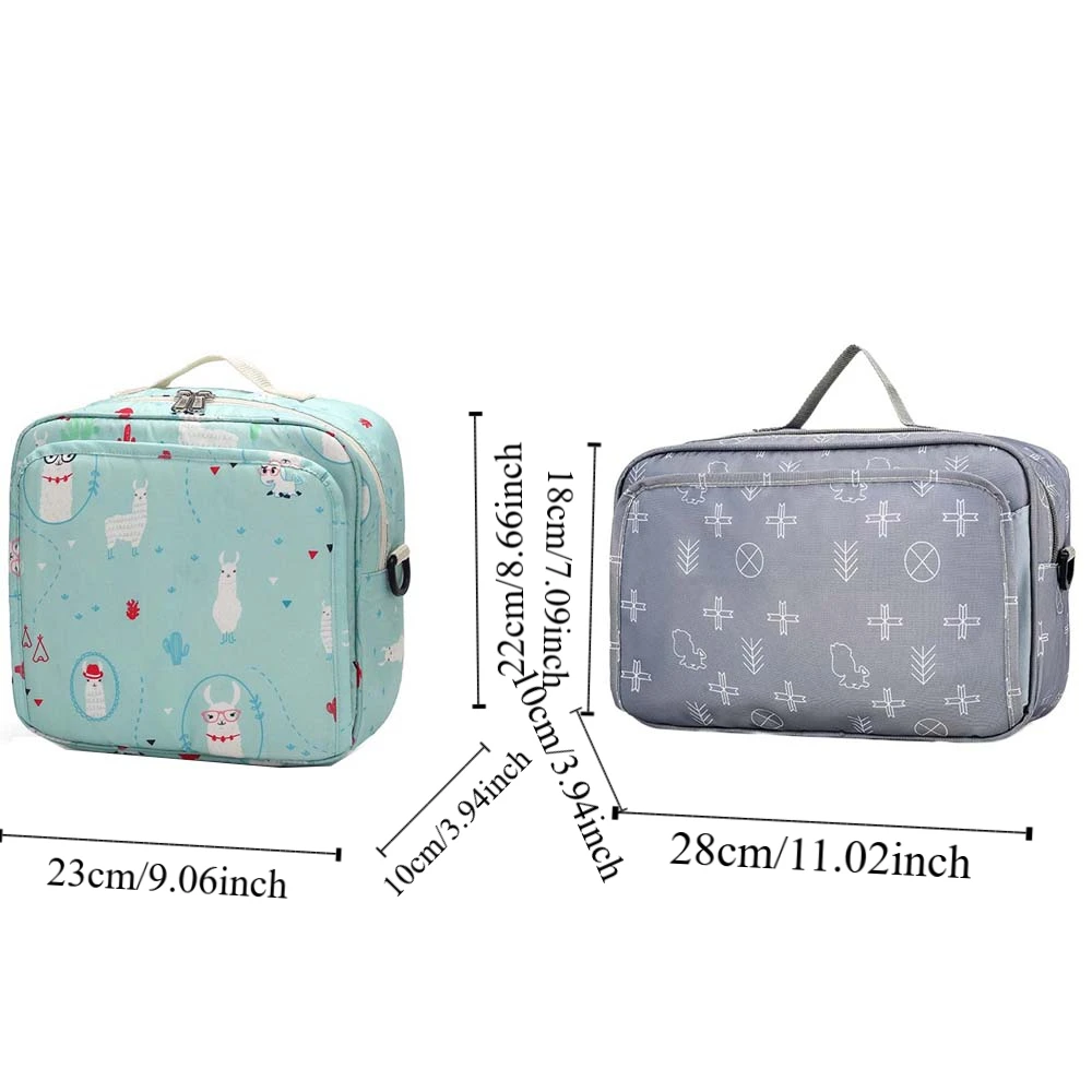 Soft Diaper Storage Bag Large Capacity Thicken Baby Stroller Hanging Bag Multi-functional Printed Pouches Bag Organizer Daily