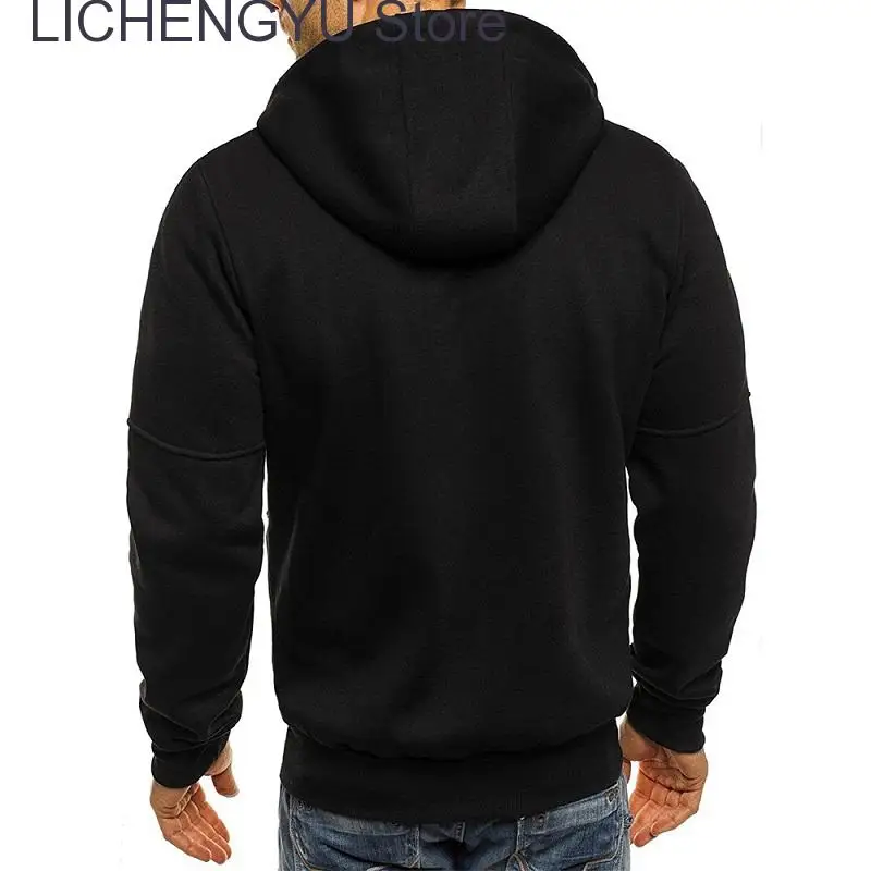 New Men's Hoodies Casual Sports Design Spring Autumn Winter Long-sleeved Cardigan Hooded Men's Hoodie