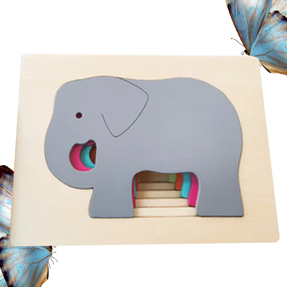 

Multi-layer Wooden Three-dimensional Animal Puzzle Toy Funny Matching Kids Educational