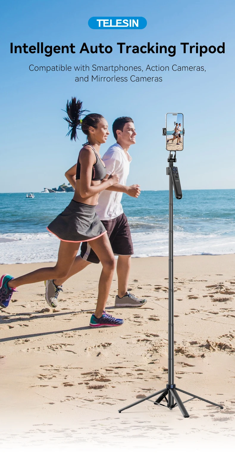 Auto Face Tracking Selfie stick Holder Universal Smartphone Vlog Live Tripod For