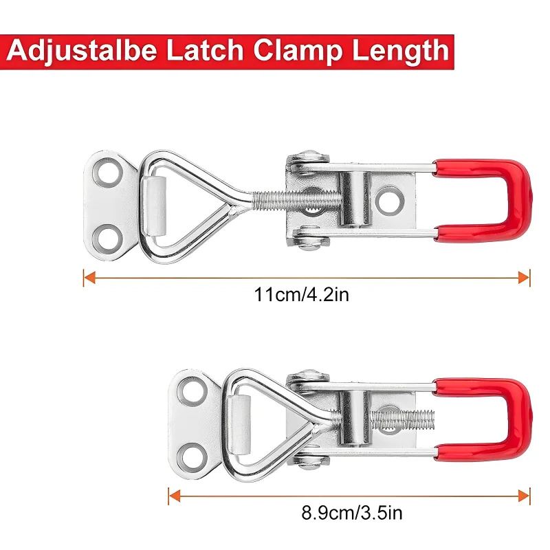 Buckle Clamp 1/2/3/4PCS Heavy Iron Adjustable Buckle Lock Clamp Box Buckle Clamp Door Bolt Type Quick Accessory Horizontal