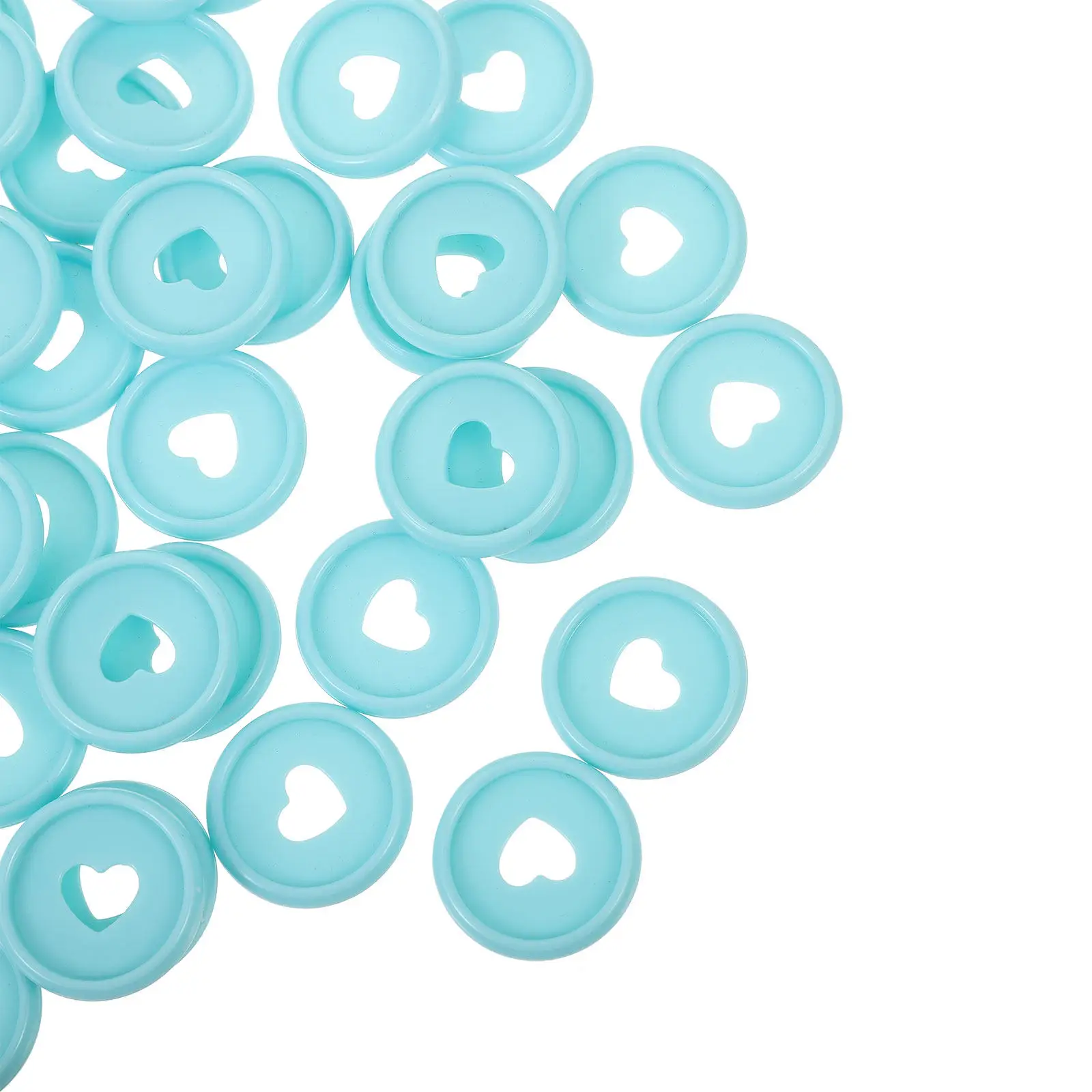 50개입 전문가용 디스크바운드 디스크 플라스틱 바인딩 디스크 하트 버섯 디자인 루즈리프 노트 플래너 학교 사무용