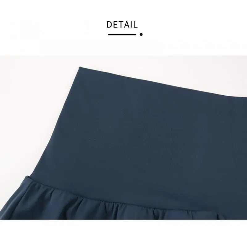 Women Sport Shorts Loose High Waist Sexy Fitness Running Dance Yoga Tennis Golf Fake Two-piece Anti- Embarrassment Shorts MM409