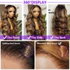 Highlight Ombre Body Wave Lace Front Wig Human Hair 13x4 13X6 4/27 Honey Blonde Lace Frontal Wigs Pre Plucked 200 Density 5