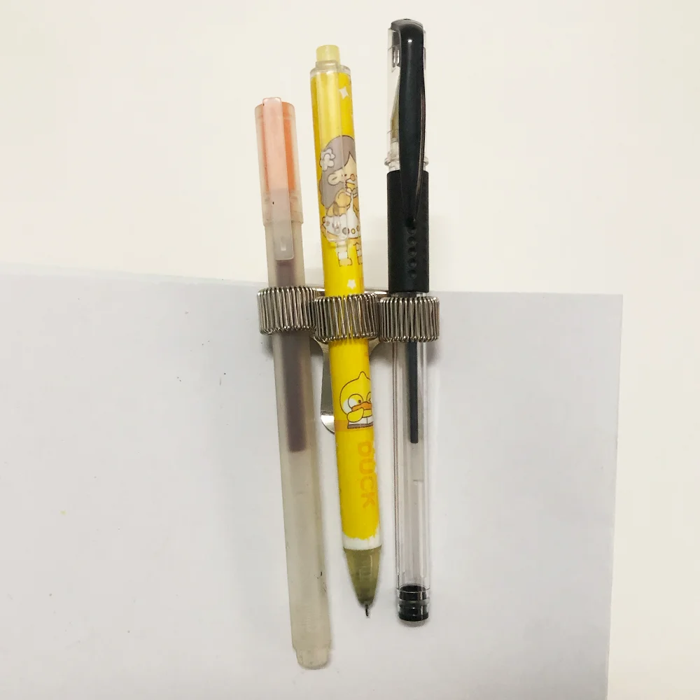Pen Holder Creative Triple And Single Hole Metal Notebook Pocket Pen Clip For Office Teacher Doctor Nurse Student Stationery