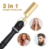 Hot Comb Hair Straightener Electric Hot Comb Brush Flat Iron Electric Heating Comb With LCD Display Hair Straightener For Wig 1