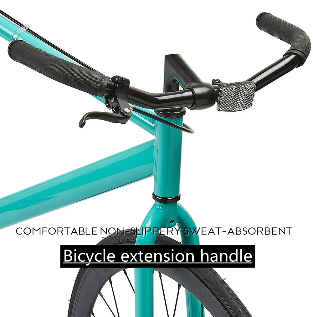 Paire De Poignées De Vélo Universelles - Guidon Bullhorn - Alu Et Caoutchouc - Noir - Neuf