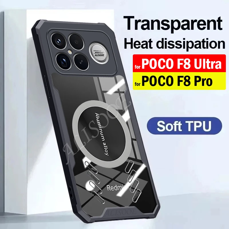 Enhanced Transparent Heat Dissipation Phone Case with Full Protection