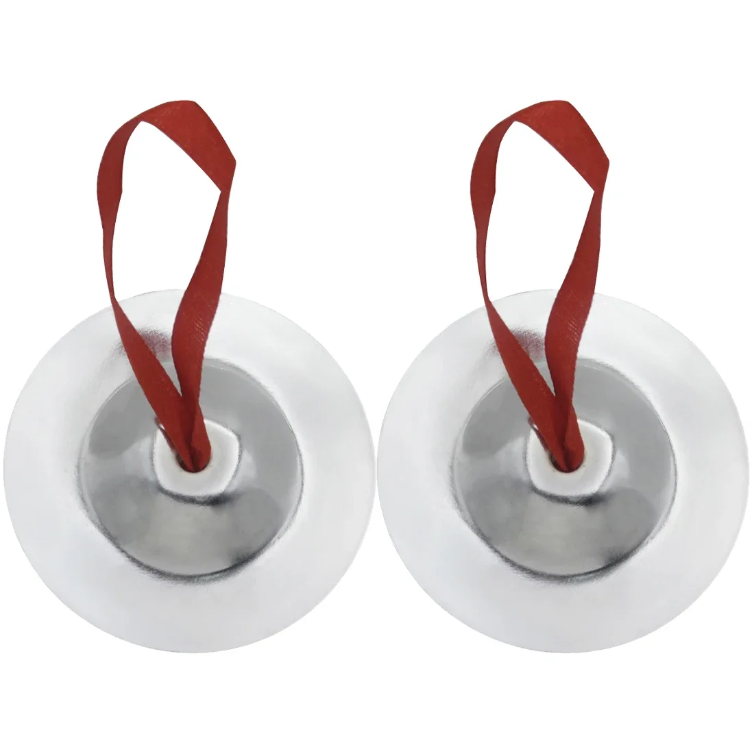 IRIN 1 Pairs Brass Finger Cymbals Belly Dance Indian Dance Silver Finger Cymbals With Rope Diameter 6.5cm Percussion Instrument