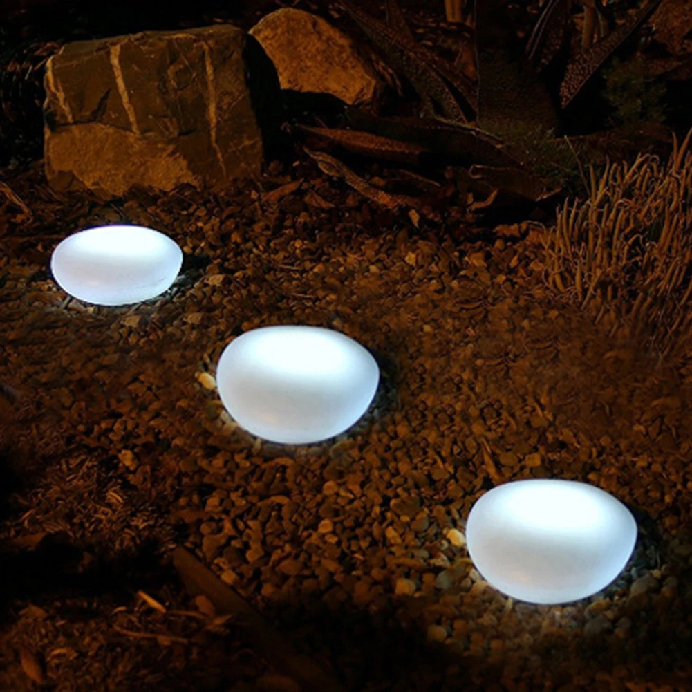 Description Picture 6 of itemGlow Cobble Stone IP55 Waterproof Solar Floor Light 600mAh Garden Lawn Light Last Up To 8H Solar Cobble Stone Lamp for Yard Lawn