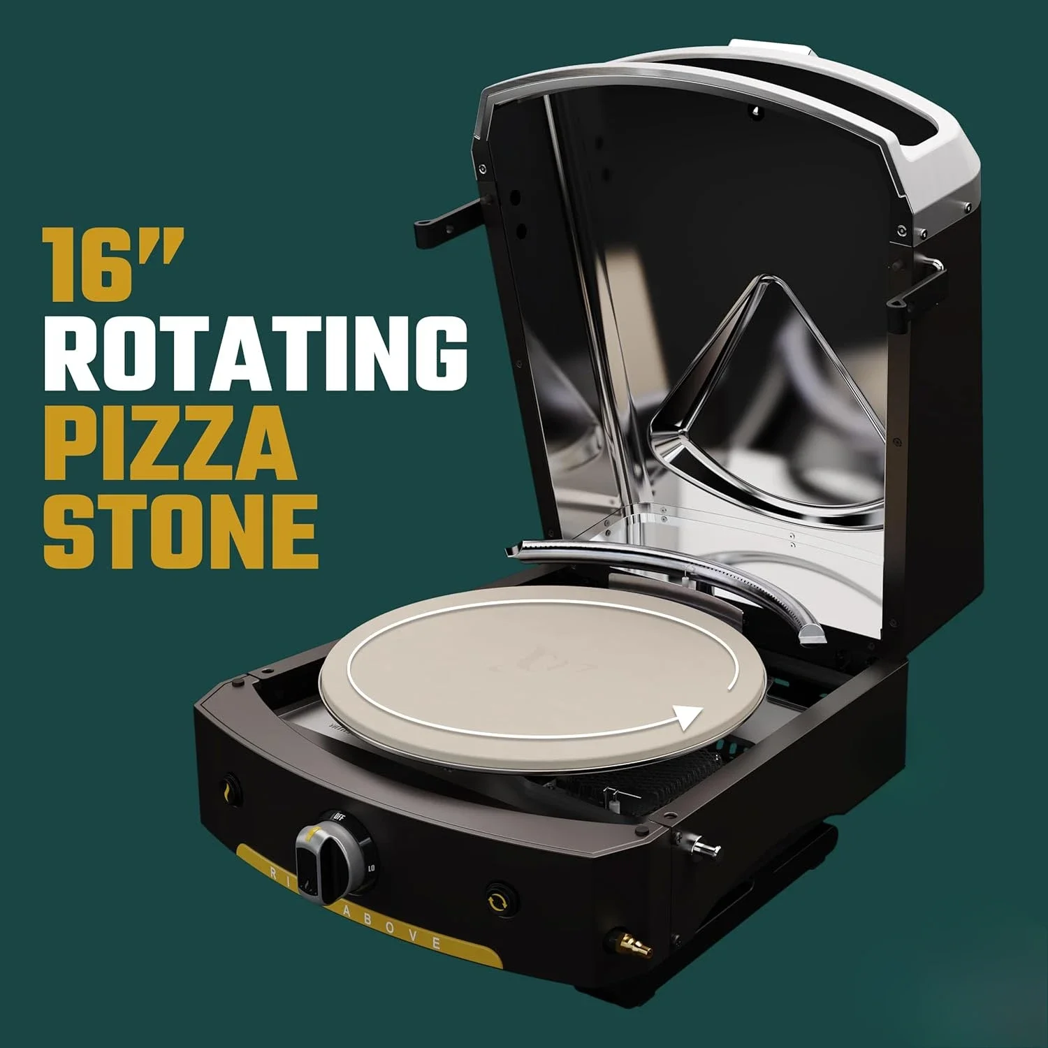 Versa 16 Propane Gas Outdoor Pizza Oven with Rotating Cooking Stone Portable Appliance for all Outdoor Kitchens
