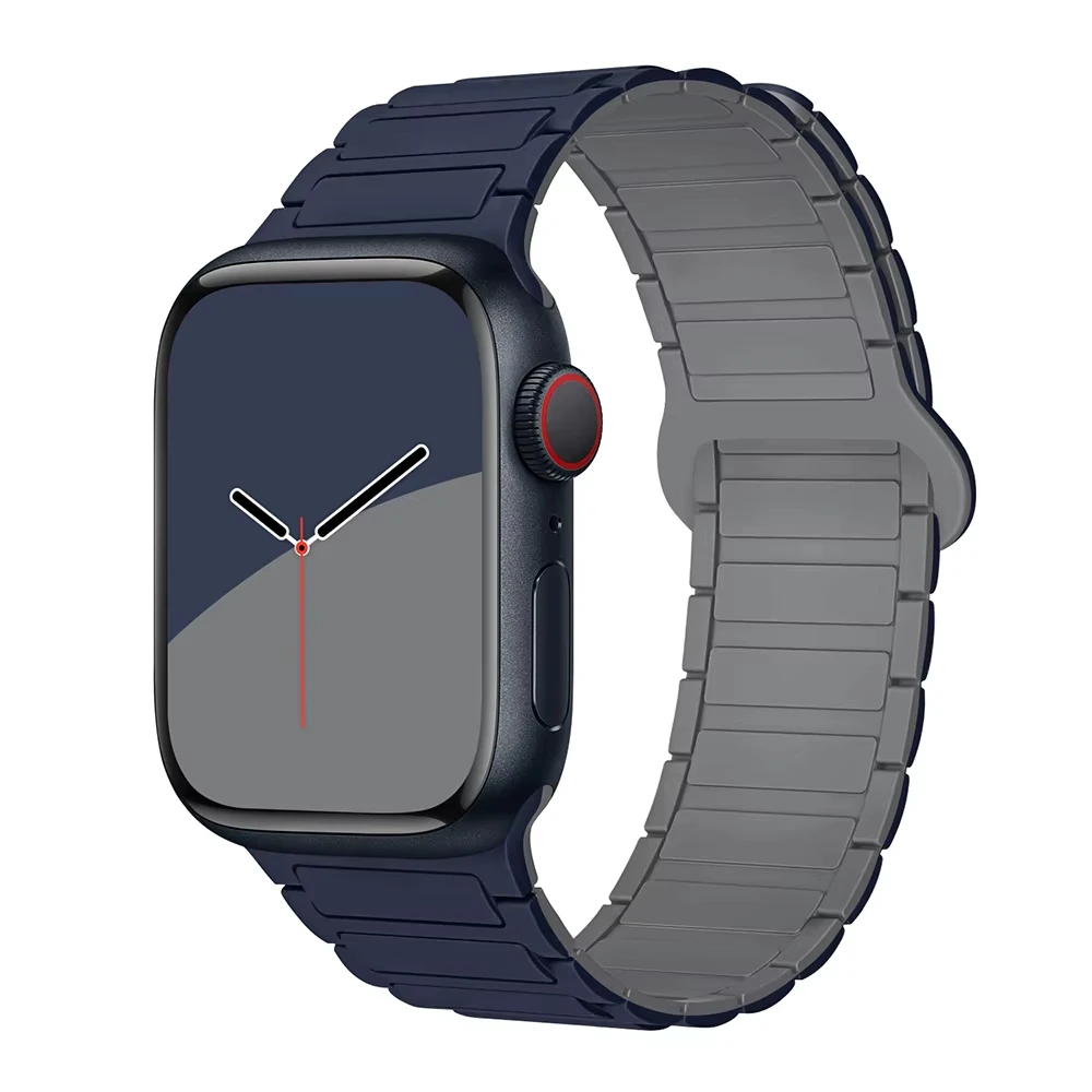 ตัวเลือกสินค้า สายซิลิโคนแม่เหล็ก iWatch 40-49 มม. ปรับได้ ใส่สบาย ทนทาน