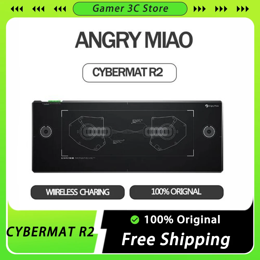

Angry Miao Cybermat R2 Mousepad Wireless Charging Mouse Pad For AM HATSU Customize Keyboard Mouse Pad Laptop Accessory Pc Gamer
