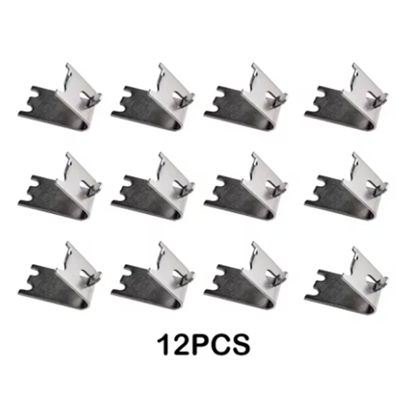 ABNO-12PCS Commercial Freezer Shelf Clips Stainless Steel Refrigerator Shelf Support Clamp Bracket Shelves Parts