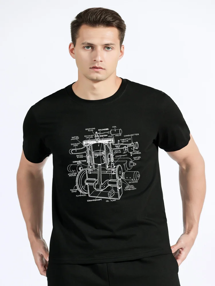 Mécanicien voiture moteur pièce amant Mucle voiture T-Shirt hommes mode vêtements Carguy graphique T-Shirt haut Huband papa_voghion.com