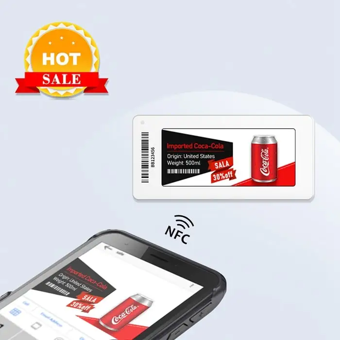 2.9 inch NFC e-ink label electronic shelf label with NFC function
