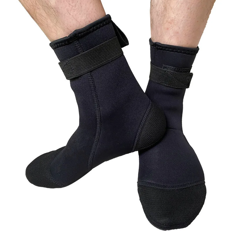 

Неопреновые носки для дайвинга для мужчин и женщин, нескользящая устойчивая к царапинам пляжная обувь для подводного плавания, зимнего плавания, 3 мм, 5 мм, черные