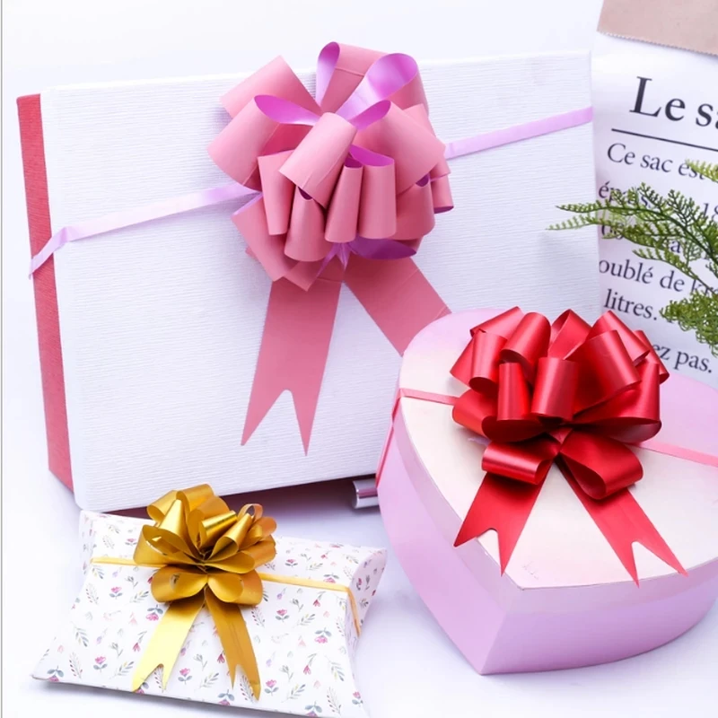 Lazos de regalo de 10/30 piezas, caja de regalo de Navidad/bolsa