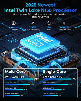 CHUWI FreeBook 2-in-1 Laptop IntelN150 13.4'' Touch 2.5K Screen 16GB LPDDR5 RAM 512GB SSD WiFi6 BT5.2 Convenient Office Notebook 3