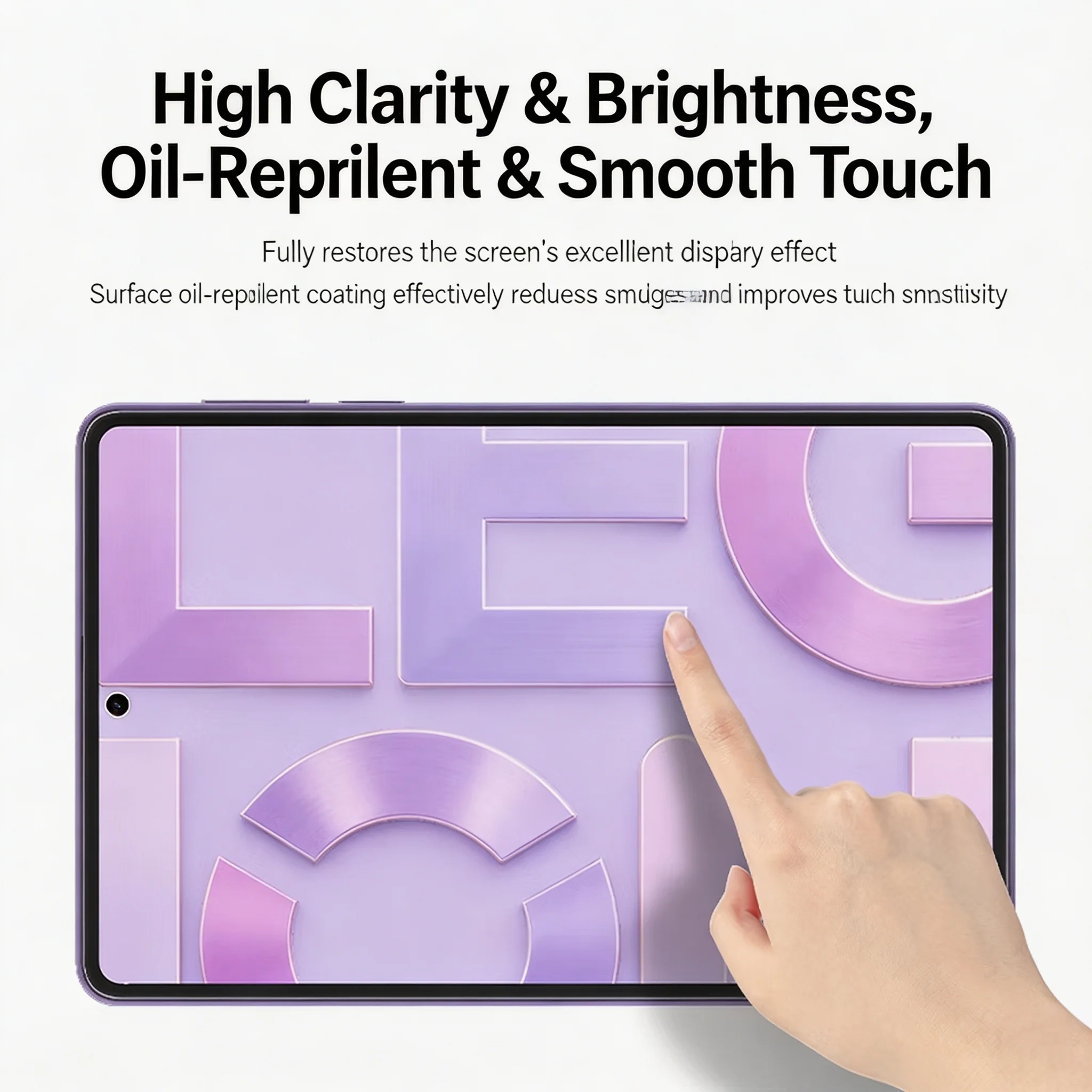Premium Tempered Glass Screen Protector - High Clarity, Anti-Fingerprint, Oleophobic Coating, Easy Installation