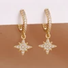 Nouveauté Double chaînes longues gland boucles d'oreilles pour femmes coréen en acier inoxydable Zircon suspendus boucle d'oreille Piercing bijoux