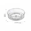 Clear Turntable Organizer  Plastic Rotating Tray Home Spice Rack Cabinet  for Pantry Countertop Kitchen Fridge Bathroom 4
