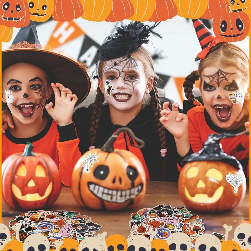 Waterproof Vinyl Halloween Stickers for Laptops and Luggage