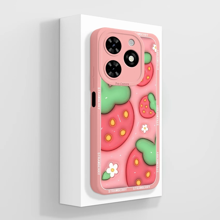 Beautiful Fairy Tale Village Pattern Liquid Silicone Anti-Slip Protective Phone Case