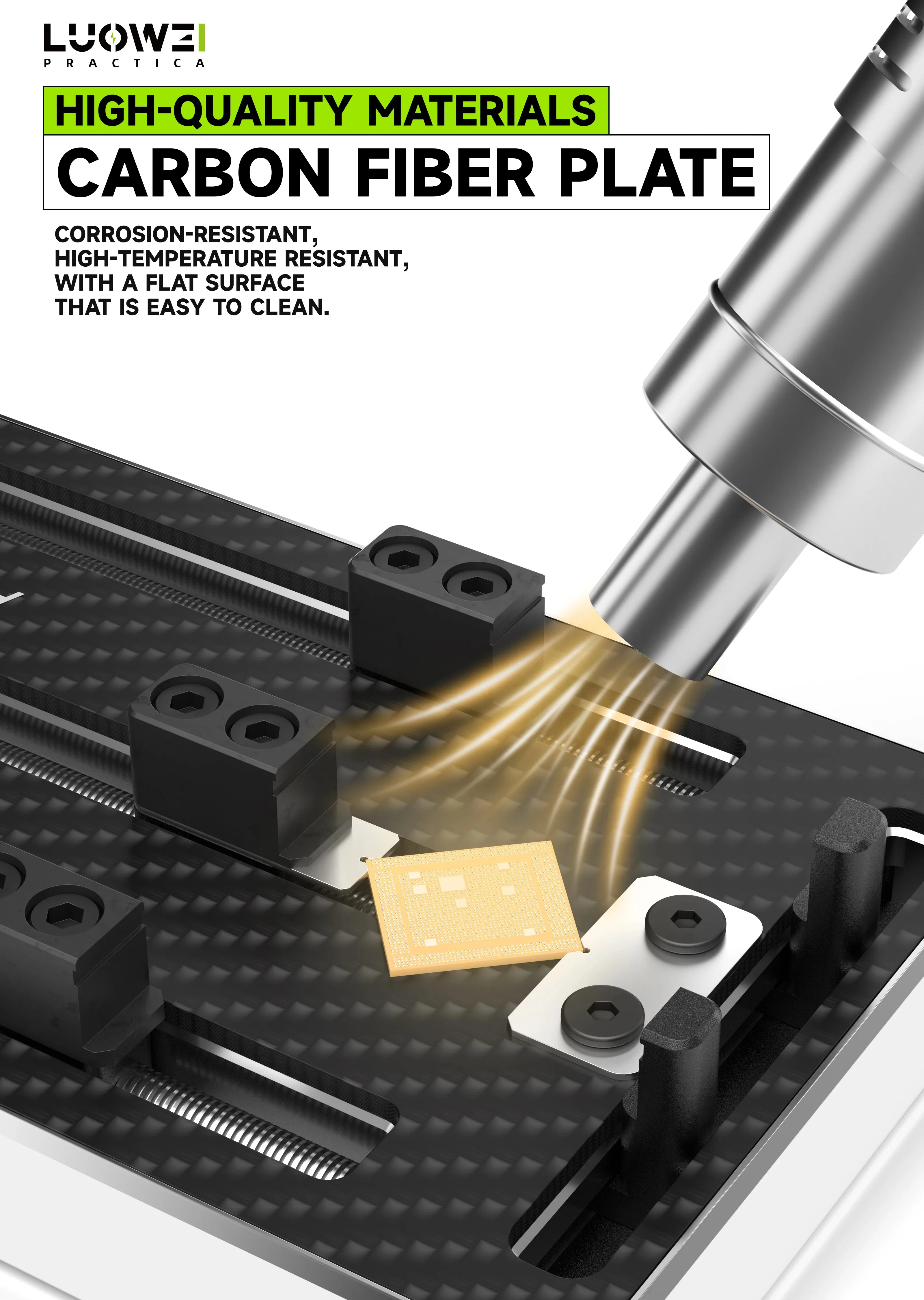 LUOWEI LW-AP02 마더보드 PCB 수리 고정장치, 빠른 방열, 잔류물 없음, 99% 휴대폰 마더보드 수리 지원
