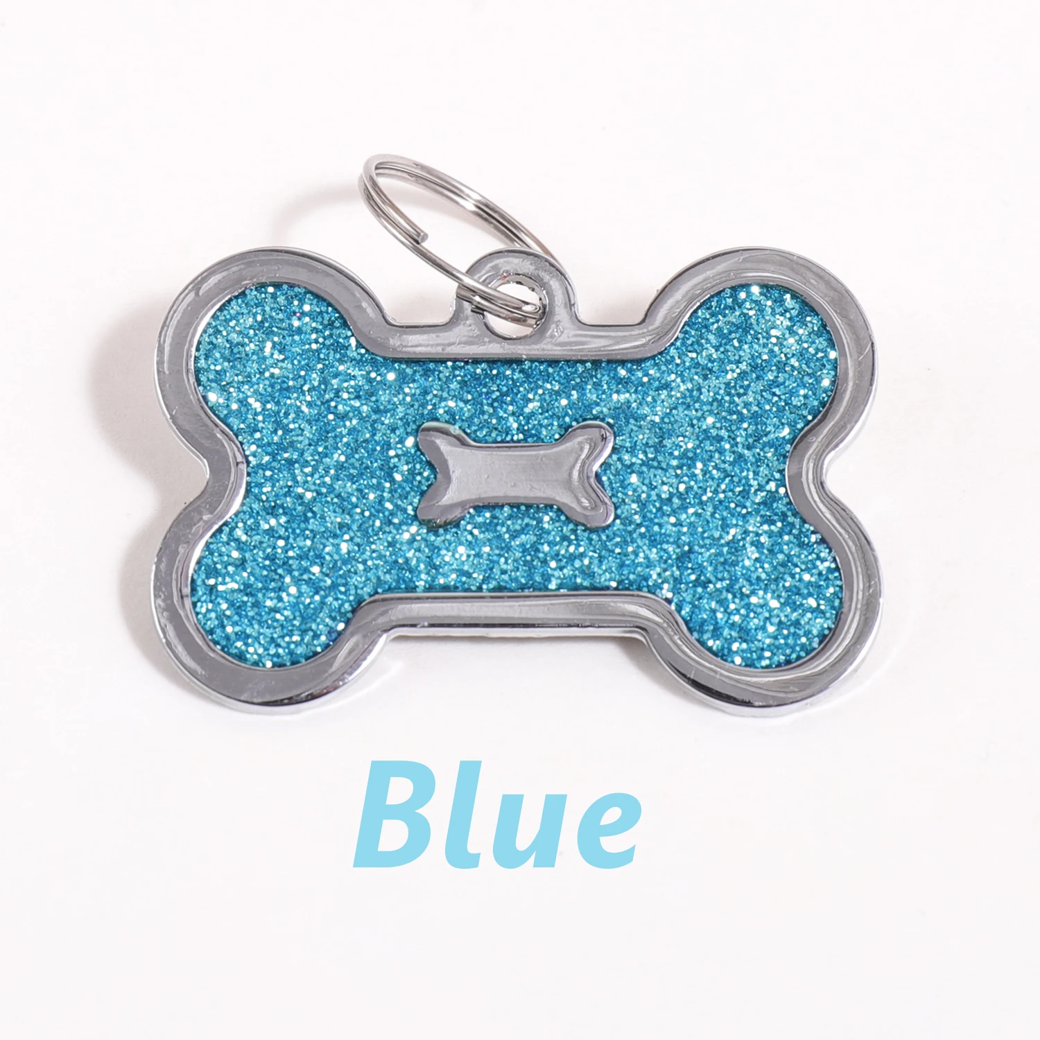 Personalized Bone-Shaped Dog ID Tag with Custom Text and Laser Engraving