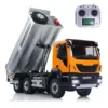 Toys 1/14 6x6 Metal RC Hydraulic Dumper Truck 2-speed Gearbox Lights Sounds Controlled Tipper Car TOUCAN Assembled Model TH23189 1