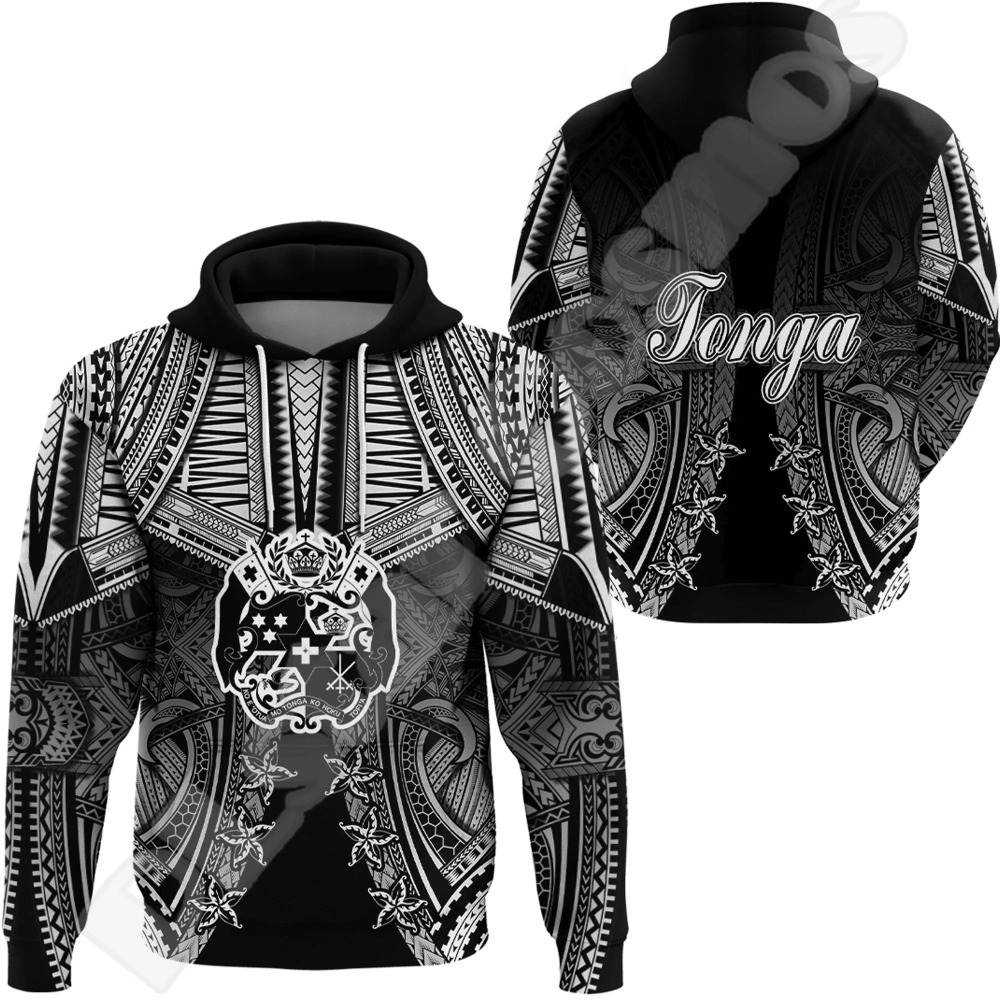 

Polynesian Island Tonga Tattoo Country Flag Tribal Retro Tracksuit Harajuku Pullover 3DPrint Streetwear Casual Jacket Hoodies A5